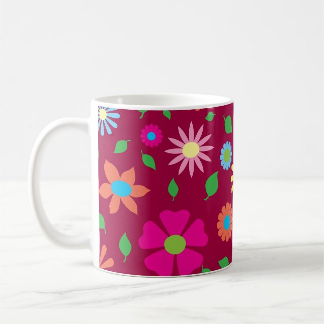 Mug Art floral coloré (Gauche)