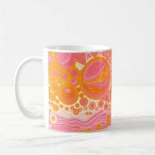 Mug Art fluide rose et orange