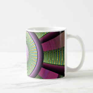Mug Art Fractal Moderne Rond Et Coloré