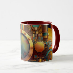 Mug Art géométrique industriel steampunk