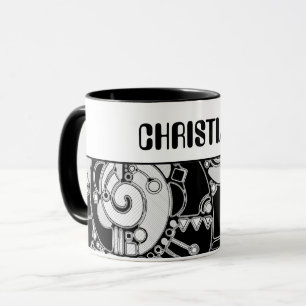 Mug Art Géométrique Noir Et Blanc 4