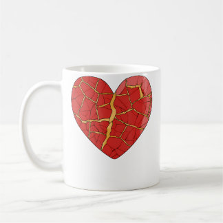 Mug Art Kintsugi Kintsukuroi Cœur Japon Wabi Sabi