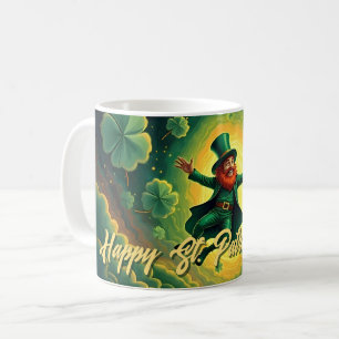 Mug Art magique de la Saint-Patrick avec lutin