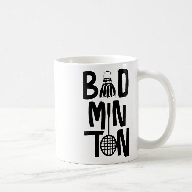Mug Art minimal Badminton cool (Droite)