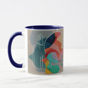 Mug Art minimaliste abstrait rétro