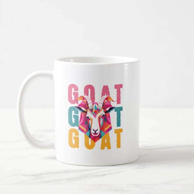 Mug Art minimaliste de chèvre mignonne (Gauche)