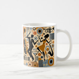 Mug Art minimaliste de l'ère du jazz du milieu du sièc
