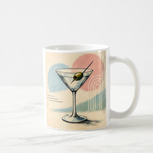 Mug Art minimaliste pastel martini moderne du milieu d