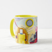 Art moderne Abstrait Kandinsky Jaune Rouge Bleu