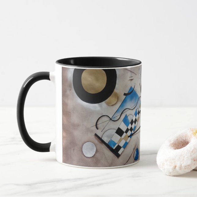Mug Art moderne de la moitié du siècle abstraite de (Avec donut)