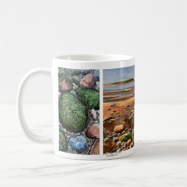 Mug Art Moderne De Plage Browns / Tides Out / Seascape (Gauche)