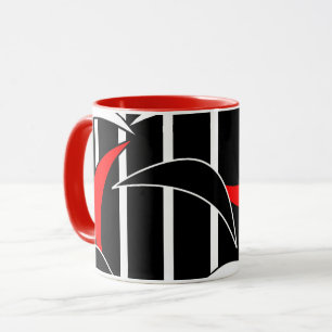 Mug Art moderne noir, blanc, rouge