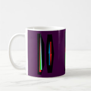 Mug Art moderne pointes et flèches sur violet foncé