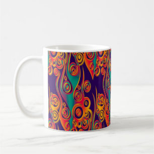 Mug Art Motif tatouage - flammes & cercles