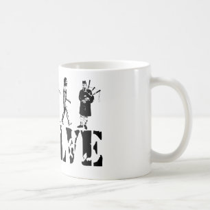 Mug Art musical d'évolution de joueur de cornemuse de