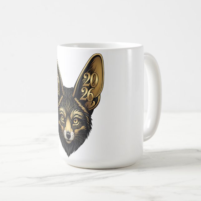 Mug Art noir et or année 2026 (Devant droit)