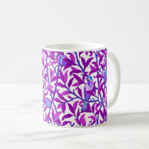 Mug Art Nouveau Oiseau & grenade, Améthyste Purple