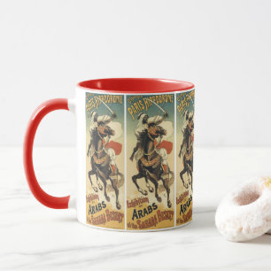 Mug Art Nouveau vintage, Arabes du désert du Sahara