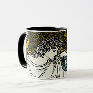 Mug Art Nouveau vintage, Le Baiser par William Bradley