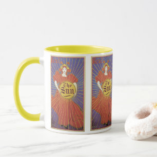 Mug Art Nouveau vintage, New York Sun Newspaper