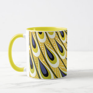 Mug Art nouveau vintage, plume de paon de Macmillan