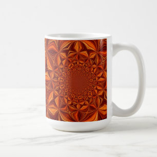 Mug Art numérique Kaleidoscope Design Brown