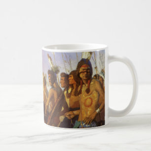 Mug Art occidental vintage, Parti de la guerre indienn
