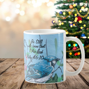 Mug Art original / Ecriture Psaume 46:10 Soyez Toujour