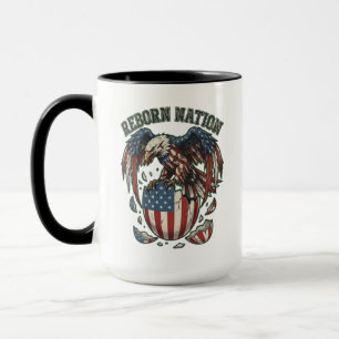 Mug Art Patriotique Aigle Américain Drapeau Américain