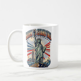 Mug Art Patriotique Né pour Se Tenir Droit