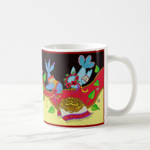 Mug Art populaire d'Ukrainien de bonheur d'oiseau de