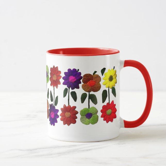 Mug Art populaire mexicain, fleurs, fleurs, GIft pour  (Droite)