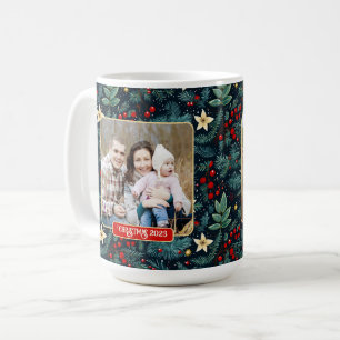 Mug Art populaire Mistletoe Holly Berries Photo de Noë