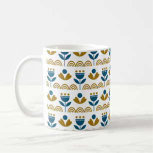Mug Art populaire scandinave sans couture motif vintag