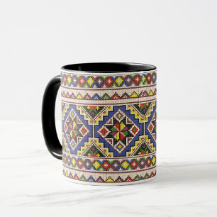 Mug Art populaire traditionnel ukrainien de vushuvanka