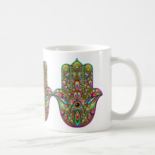 Mug Art psychédélique de main de Hamsa
