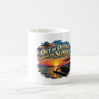 Mug Art Rétro de Vacances au Soleil Couchant
