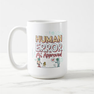 Mug Art Robotique Approuvé par l'IA Erreur Humaine