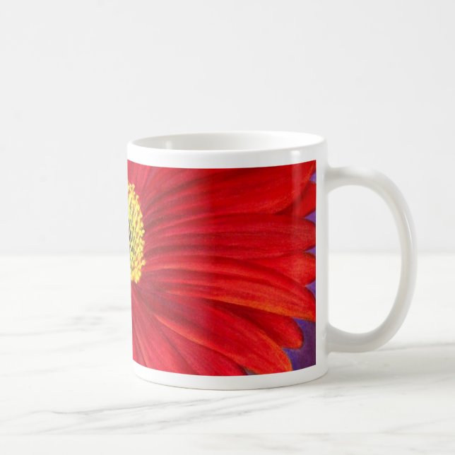 Mug Art rouge de peinture de fleur de Gerber de (Droite)