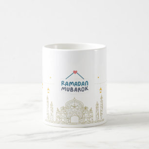 Mug Art typographique du croissant islamique Ramadan K