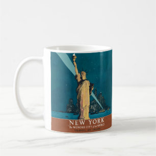 Mug Art vintage de la Statue de la Liberté de New York