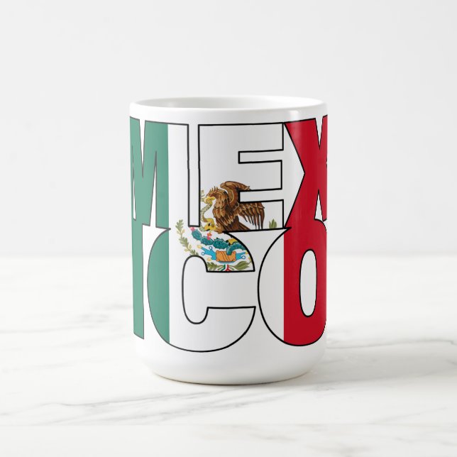 Mug Art Word du drapeau mexicain empilé (Centre)