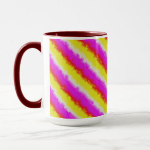 Mug Artdeco rose Jaune Artdeco Arc-en-ciel rayures