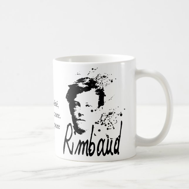 Mug Arthur Rimbaud Bonne Pensée du Matin Poem (Droite)