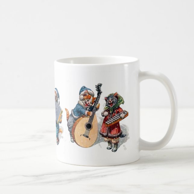 Mug Arthur Thiele - Chats jouant des instruments de mu (Droite)