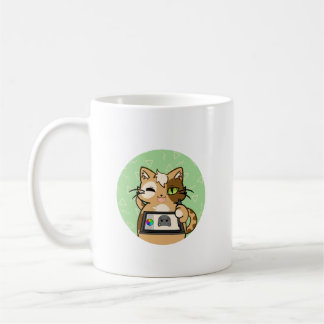 Mug Artiste au travail – design de chat mignon