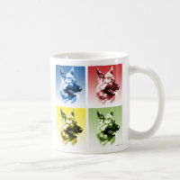 Artiste-berger allemand Chien Pop Art