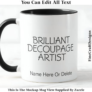 Mug Artiste Découpage brillant Artiste Artiste Artiste