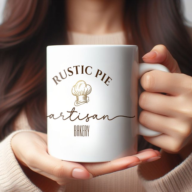 Mug Artiste Maison Boulangerie Gold Chef Casquette (Créateur téléchargé)