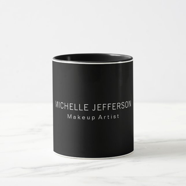 Mug Artiste maquillage noir et blanc Entreprise unique (Centre)